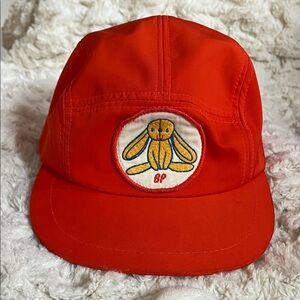 Red Cap with Embroidered Patch